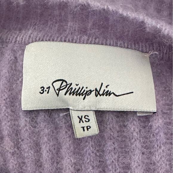 3.1 Phillip Lim Lofty Lilac Sweater size S Oversized Embroidery detail - Picture 2 of 12